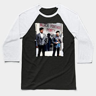 Bobby Seale and Huey Newton - Oakland California 1966 Black Panther Party Baseball T-Shirt